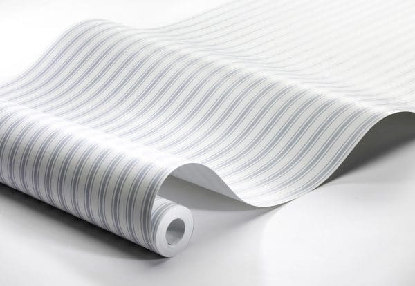 Papel pintado de estilo rayas en color azul sobre fondo blanco Aspö Stripe 8871 - Imagen 3