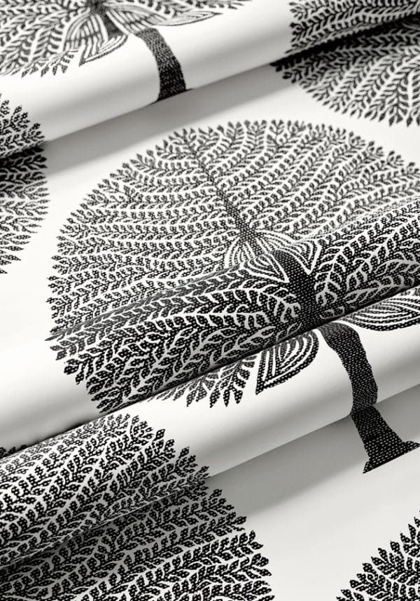 Papel pintado de estilo árboles en color blanco sobre fondo azul claro Mulberry Tree T10600 - Imagen 3