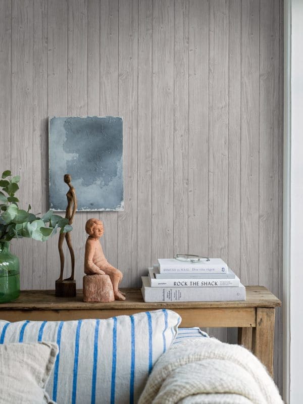 Papel pintado de estilo acabados naturales en color gris Driftwood 8865 - Imagen 3