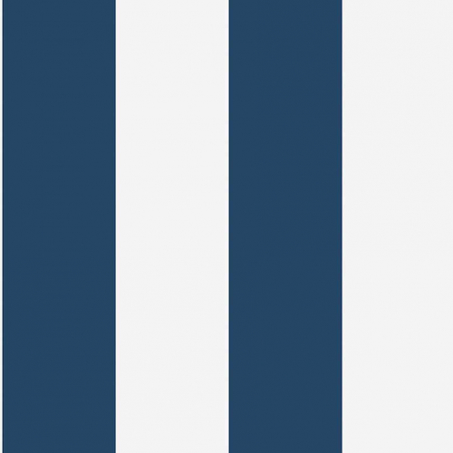 Papel pintado de estilo rayas en color blanco y azul Orust Stripe 8878