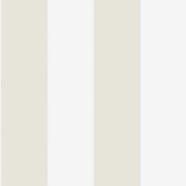 Papel pintado de estilo rayas de color blanco puro y beige pálido Orust Stripe 8880