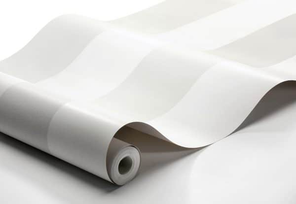 Papel pintado de estilo rayas de color blanco puro y beige pálido Orust Stripe 8881 - Imagen 4