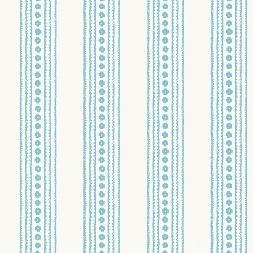 Papel pintado de estilo rayas en color azul turquesa New Haven Stripe T10609