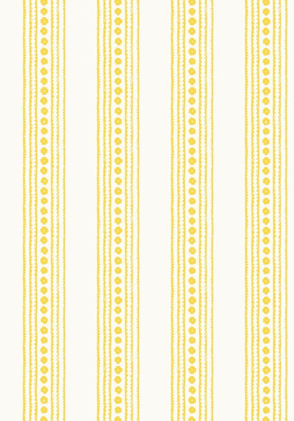 Papel pintado de estilo rayas en color amarillo New Haven Stripe T10610