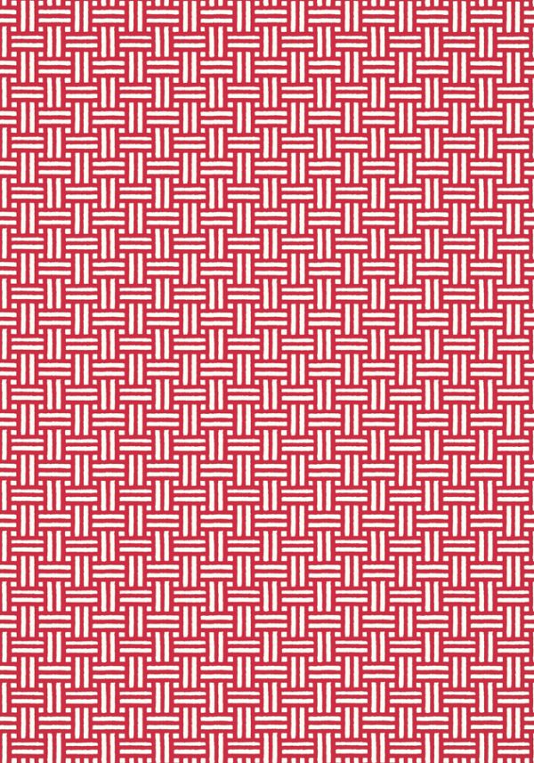 Papel pintado de dibujo pequeño en color rojo Piermont T10621