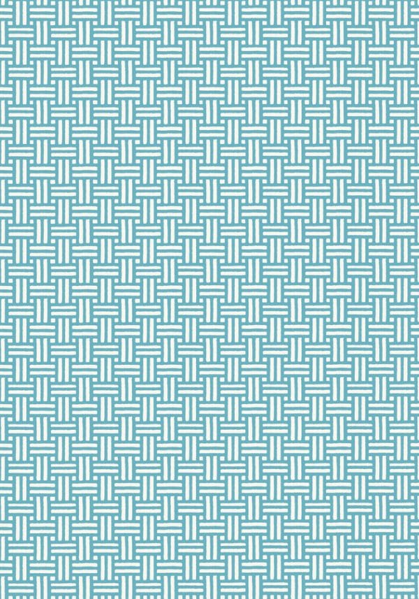 Papel pintado de dibujo pequeño en color turquesa Piermont T10622