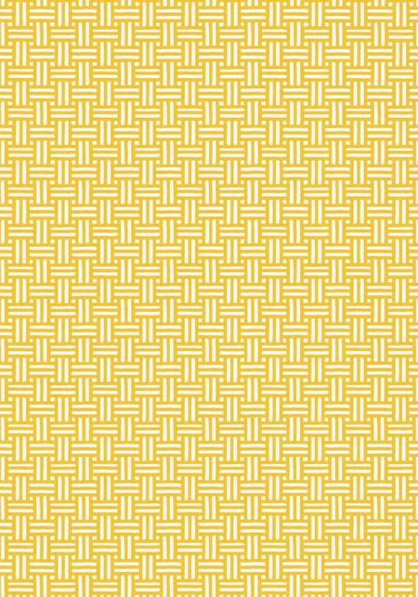 Papel pintado de dibujo pequeño en color amarillo Piermont T10626