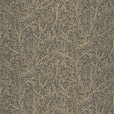 Papel pintado de corales color dorado sobre fondo negro Only Chips 102789210