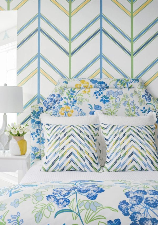 Papel pintado de zig zag en multicolor Ventura T14357 - Imagen 3