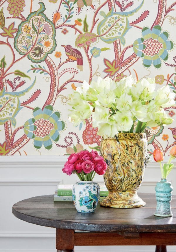 Papel pintado de estampado floral en multicolor Windsor T14301 - Imagen 4
