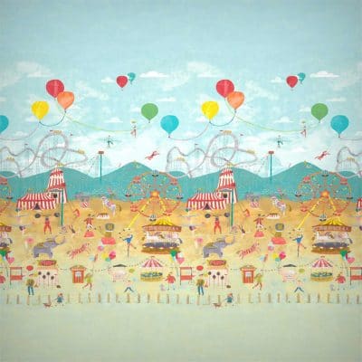 Mural de papel pintado infantil en multicolor Lifes a Circus 112647