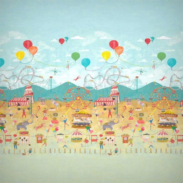 Mural de papel pintado infantil en multicolor Lifes a Circus 112647