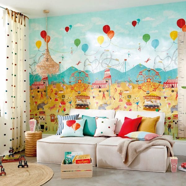 Mural de papel pintado infantil en multicolor Lifes a Circus 112647 - Imagen 6
