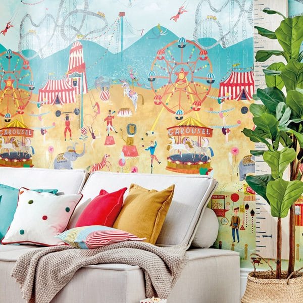 Mural de papel pintado infantil en multicolor Lifes a Circus 112647 - Imagen 5