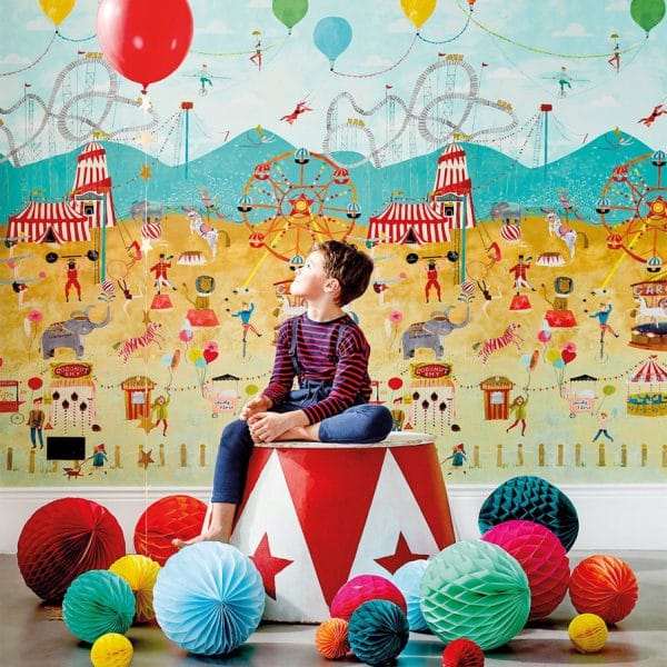 Mural de papel pintado infantil en multicolor Lifes a Circus 112647 - Imagen 3