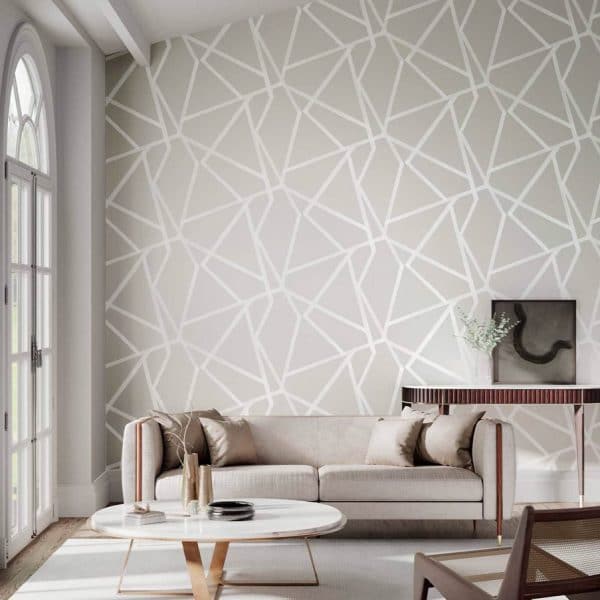 Papel pintado geométrico en color gris Sumi 112599 - Imagen 3
