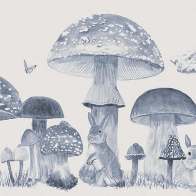 Mural de papel pintado infantil en color azul Sweet Forest 9700013