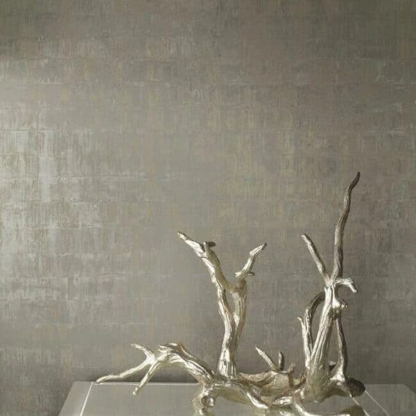 Papel pintado de mosaico en color marrón grisáceo metálico Liquid Metal KT2132 - Imagen 3