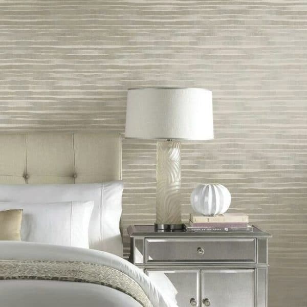 Papel pintado de rayas en color beige Dreamscapes KT2183 - Imagen 3