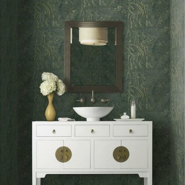 Papel pintado en acabado natural en color verde Polished Marble KT2222 - Imagen 3