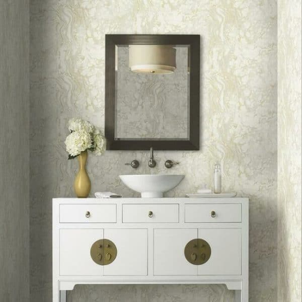 Papel pintado en acabado natural en color beige y dorado Polished Marble KT2223 - Imagen 3