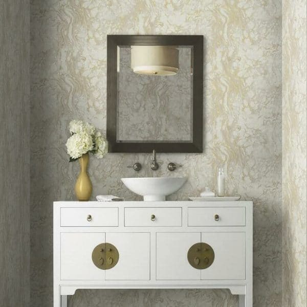 Papel pintado en acabado natural en color marrón grisáceo Polished Marble KT2225 - Imagen 3
