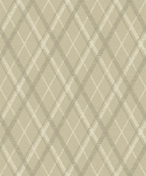 Papel pintado de rombos en tonos de color beige Cream 9400304