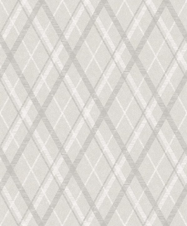 Papel pintado de rombos en tonos de color gris Grey 9400309