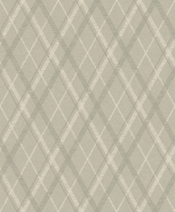 Papel pintado de rombos en tonos de color beige Stone 9400310