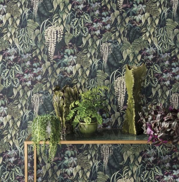 Papel pintado tropical en color verde Green Wall W7330-01 - Imagen 3