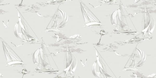Papel pintado de barcos en color beige Sailboats 8855