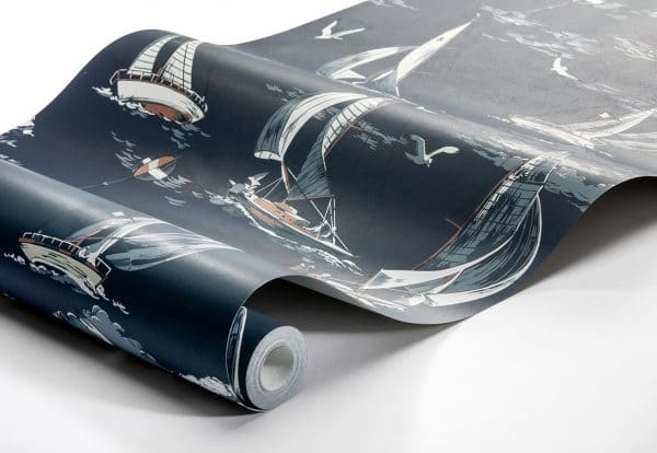 Papel pintado de barcos en color azul oscuro Sailboats 8853 - Imagen 6