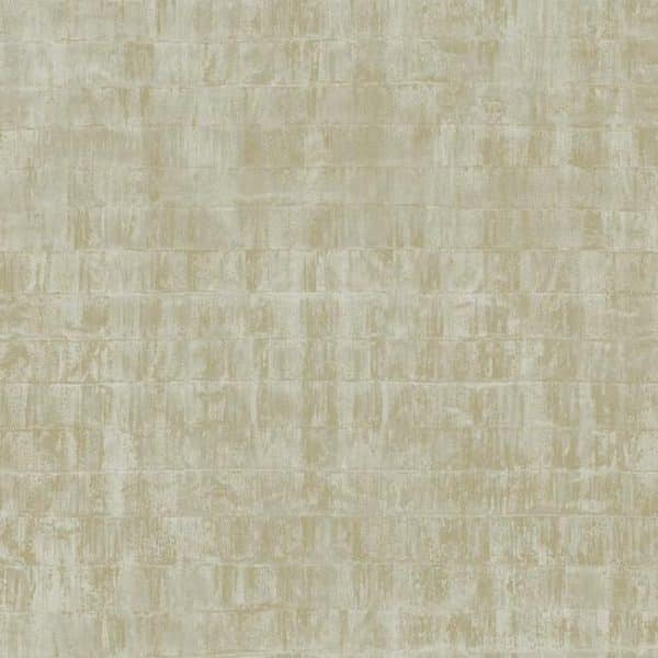 Papel pintado de mosaico en color marrón grisáceo metálico Liquid Metal KT2132