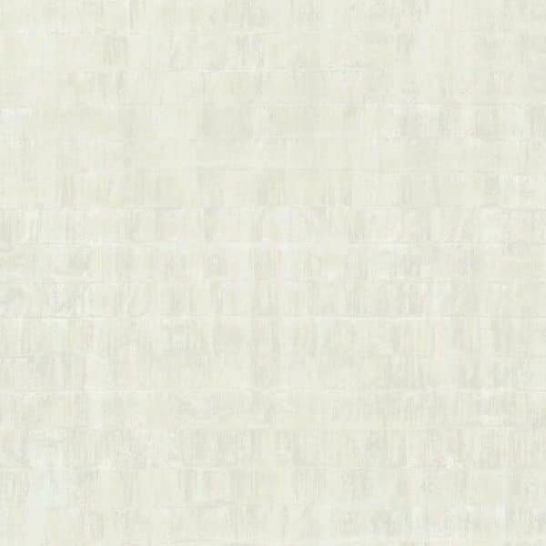 Papel pintado de mosaico en color beige plateado Liquid Metal KT2134