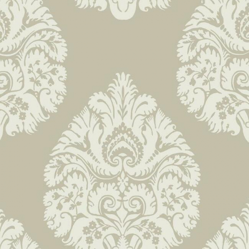 KT2231 Green Laurel Leaf Ogee Wallpaper