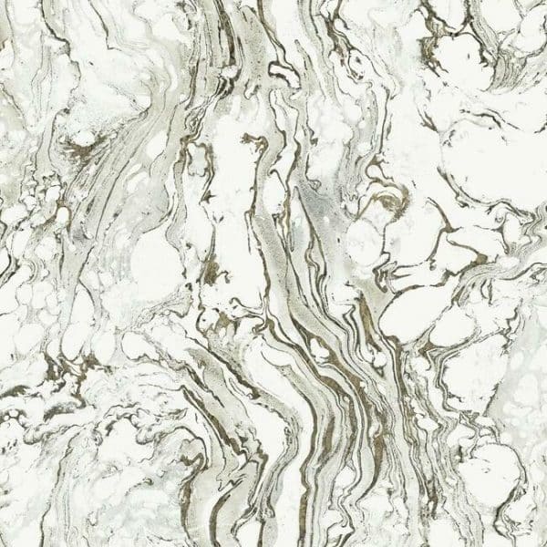 Papel pintado en acabado natural en color gris y blanco Polished Marble KT2221