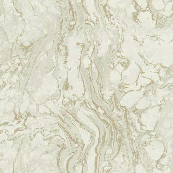 Papel pintado en acabado natural en color beige y dorado Polished Marble KT2223