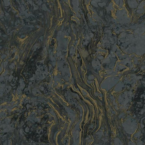 Papel pintado en acabado natural en color negro Polished Marble KT2224