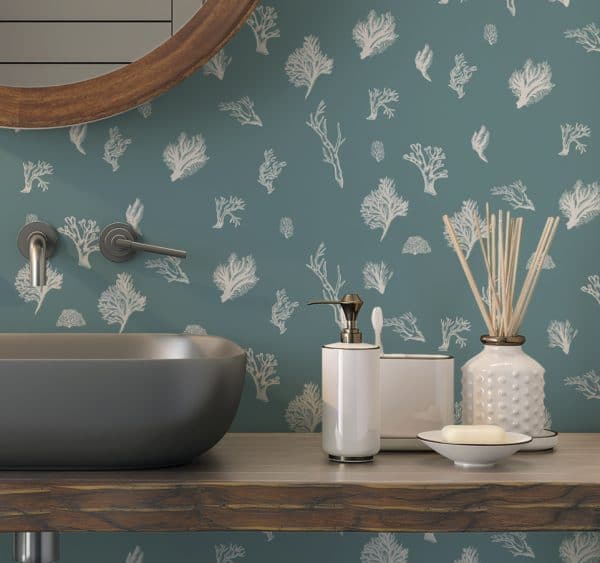 Papel pintado de corales color azul Oriental Sense 35880 - Imagen 3