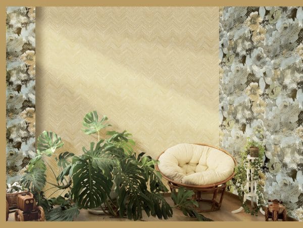 Papel pintado estampado floral en marrón Amazzonia 22021 - Imagen 3