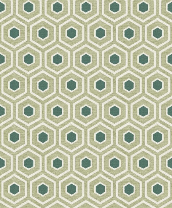 Papel pintado geométrico en color verde Amazzonia 22025