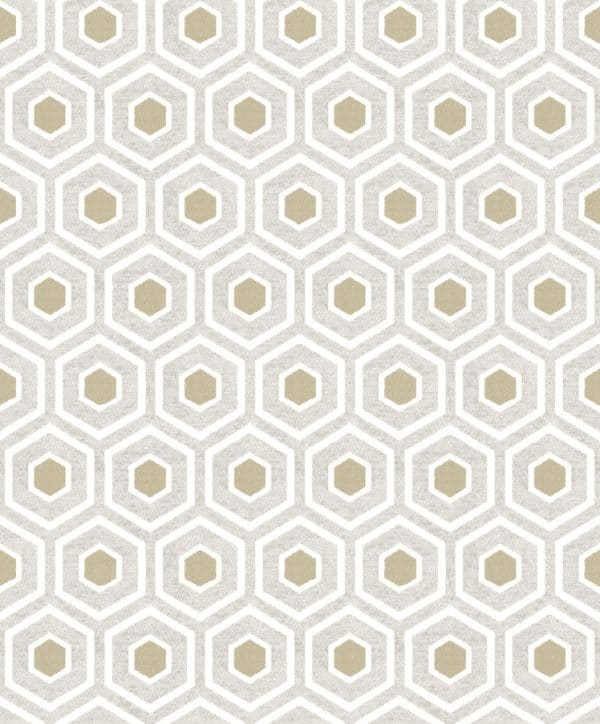 Papel pintado geométrico en color beige Amazzonia 22026