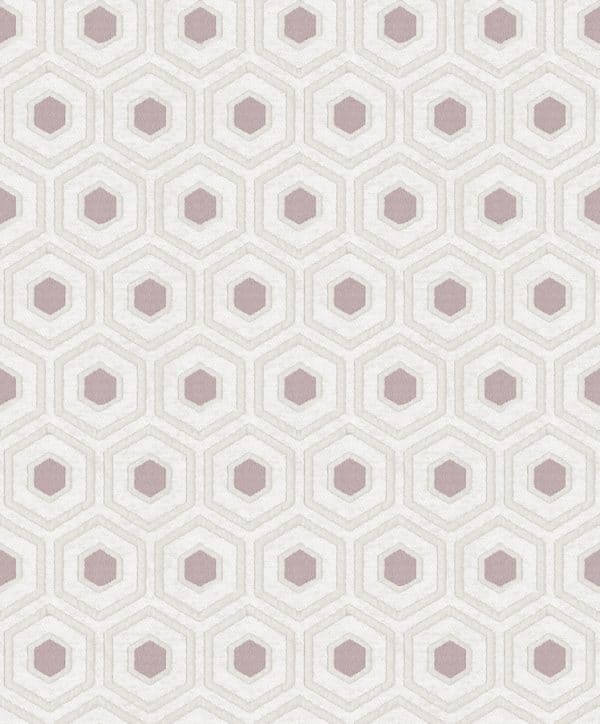 Papel pintado geométrico en color rosa Amazzonia 22028