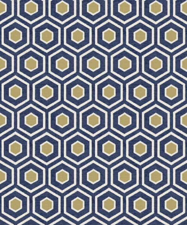 Papel pintado geométrico en color azul Amazzonia 22029