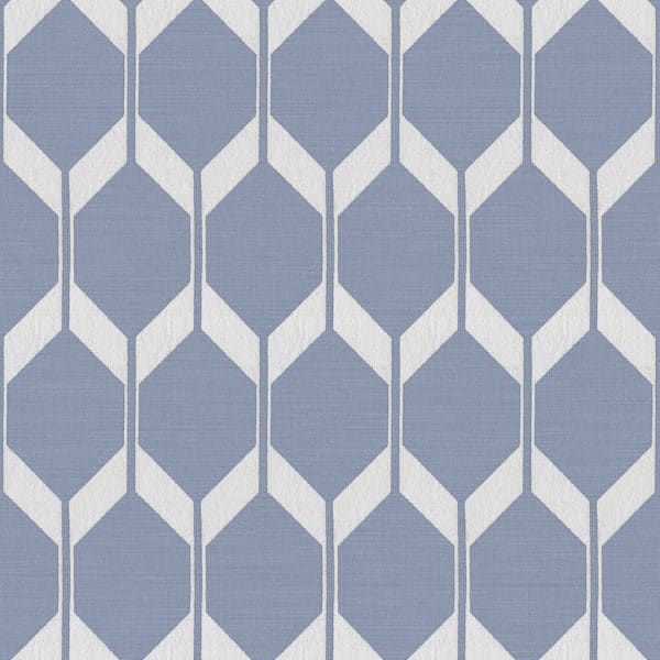 Papel pintado geométrico en color azul Amazzonia 22032