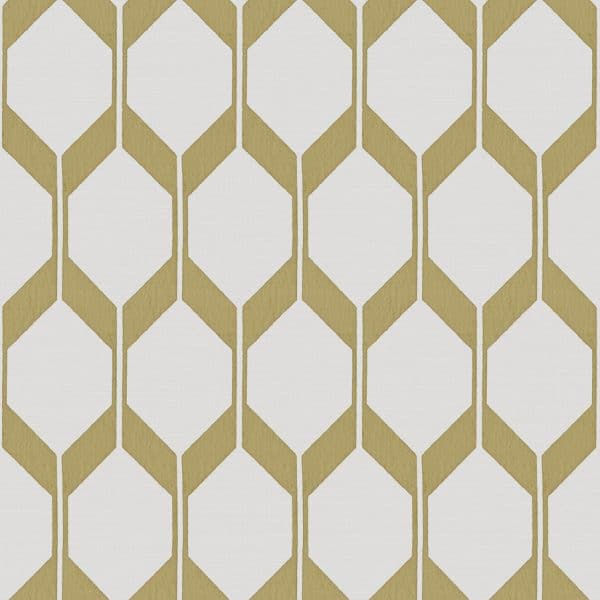 Papel pintado geométrico en color amarillo Amazzonia 22033