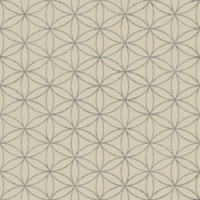 Papel pintado geométrico en color beige Amazzonia 22050
