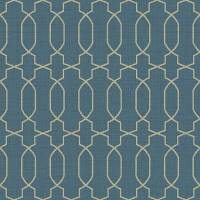 Papel pintado geométrico trellis en color azul Amazzonia 22057