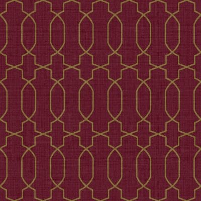 Papel pintado geométrico trellis en color rojo Amazzonia 22058