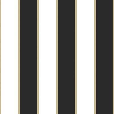 Papel pintado de rayas color negro y blanco Amazzonia 22063